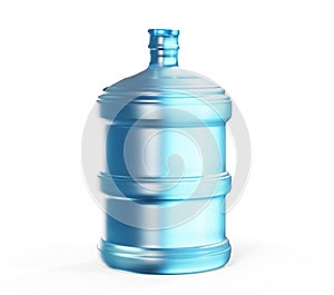 Big plastic barrel, gallon bottle for office water cooler. 3D render