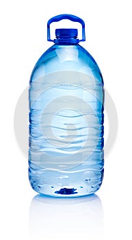 Big plastic bottle of drinking water isolated on white backgroun