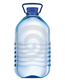 Big plastic bottle of potable water. Vector photo