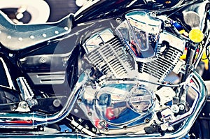 Big and powerfull motorcycle engine