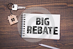 Big Rebate. Taxes, Sales, Profits and Benefits Concept