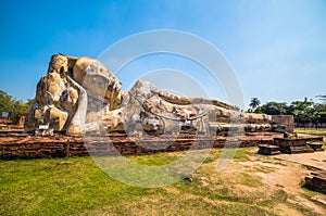 Big Reclining Buddha at Wat Lokaya Sutha, Ayutthaya, Thailand