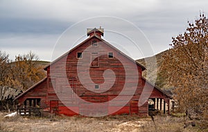 Big Red Barn with a Look Out on the Cupola