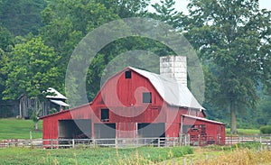 Big Red Barn and Out House