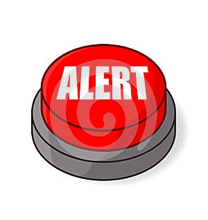 big red cartoon alert button light