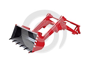 Big red excavator grab