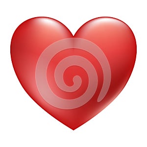 Big Red Heart on white background. Valentine\'s day sign