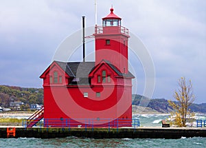 Big Red Lighthouse at Holland State Park Holland Michigan