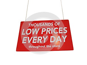 Big Red Shiny Retail Sale Shopping Sign