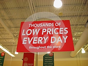 Big Red Shiny Retail Sale Shopping Sign