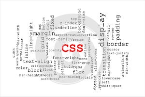 Big red title CSS in the middle with many different CSS properties
