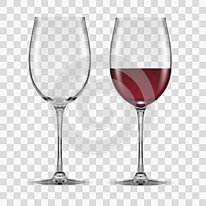 Big reds wine glass empty and none