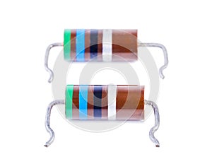 Big resistor with color code,