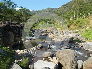 Big river on the mountain on asia