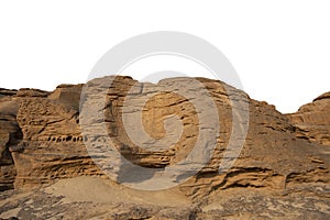 Big rock isolated on the white background,a large pile of rocks overlapping each other on white background