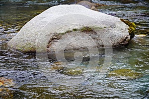 big Rock in river image HD photo