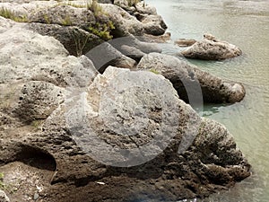 big rocks of the aesesa river