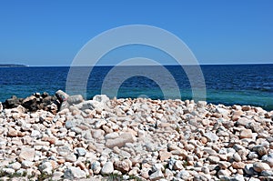 Big rocks on the beach
