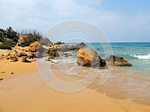 Big rocks on the coast of gozo