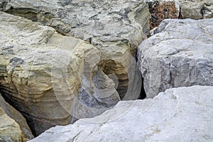 The big rocks created the cavity