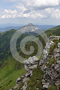 Velký Rozsutec, vysoký vrch v Malé Fatře na Slovensku