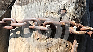 big rusted chain photo