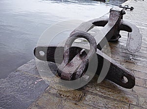 big rusty anchor