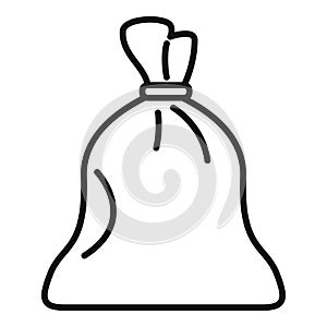 Big sack of garbage icon outline vector. Carry ecology