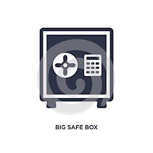 big safe box icon on white background. Simple element illustration from airport terminal concept