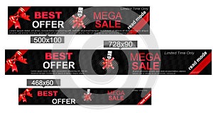 Big sale banner, best offer, vector