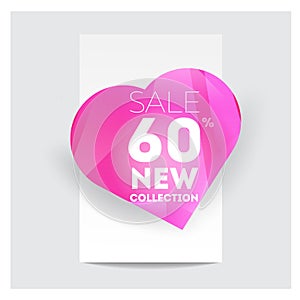 Big Sale Banner. Crystal. Vector Illustration