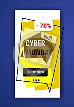 Big sale banner cyber monday special offer promo marketing holiday shopping concept advertising campaign online mobile