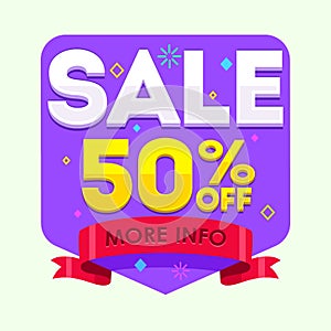 Big sale banner. Sale and discounts. Vector illustration. Sale banner. Sale discount flyer template