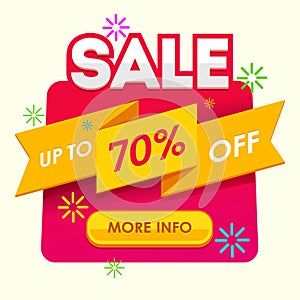 Big sale banner. Sale and discounts. Vector illustration. Sale banner. Sale discount flyer template
