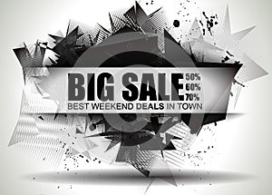 Big Sale Best Discoount in time web banner for shop sales tag