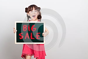 Big sale discount for item in shopping mall promotion