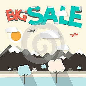 Big Sale Flat Design Vector Illustration