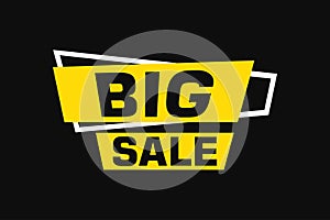 Big Sale labels banners design. Festive template can be used for invitation cards, flyers, posters