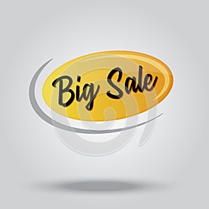 Big Sale offer. Discount offer presentation. Creative concept for sales season.  Vector isolated lettering illustration