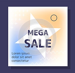 Big sale post vector concept