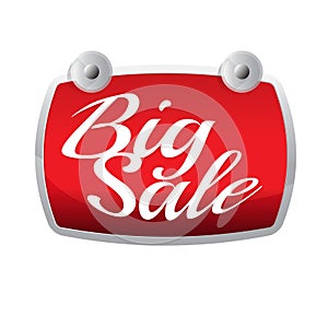 Big Sale red. banner. Business. marketing. on white background