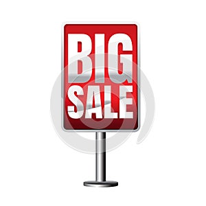 Big Sale red. banner. Business. marketing. on white background