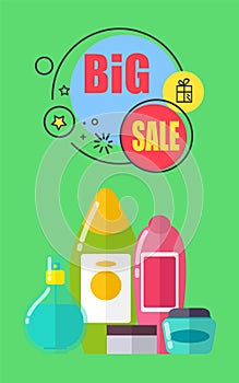 Big Sale for Shampoos and Shower Gels Promo Poster