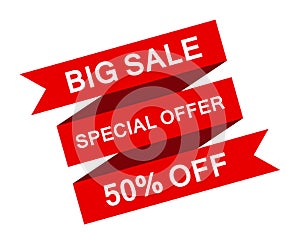 Big sale special offer origami speech bubble