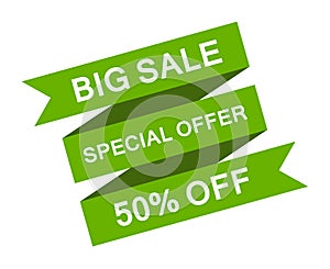 Big sale special offer origami speech bubble