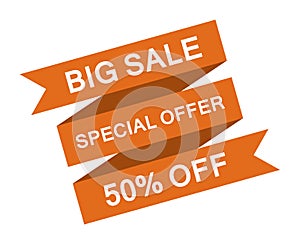 Big sale special offer origami speech bubble