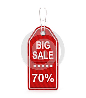 Big Sale Tag 70 Percent