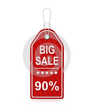 Big Sale Tag 90 Percent