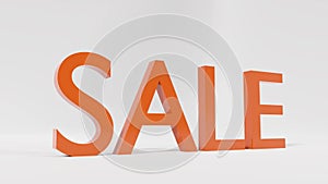 Big Sale On A White Background - 3D Rendering