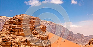 Big Sand Dune in majestic Wadi Rum